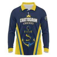 Custom Chattogram Cricket Royals Long Sleeve Polo Shirt Passion Power Purpose - Wonder Print Shop