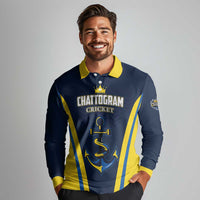 Custom Chattogram Cricket Royals Long Sleeve Polo Shirt Passion Power Purpose - Wonder Print Shop