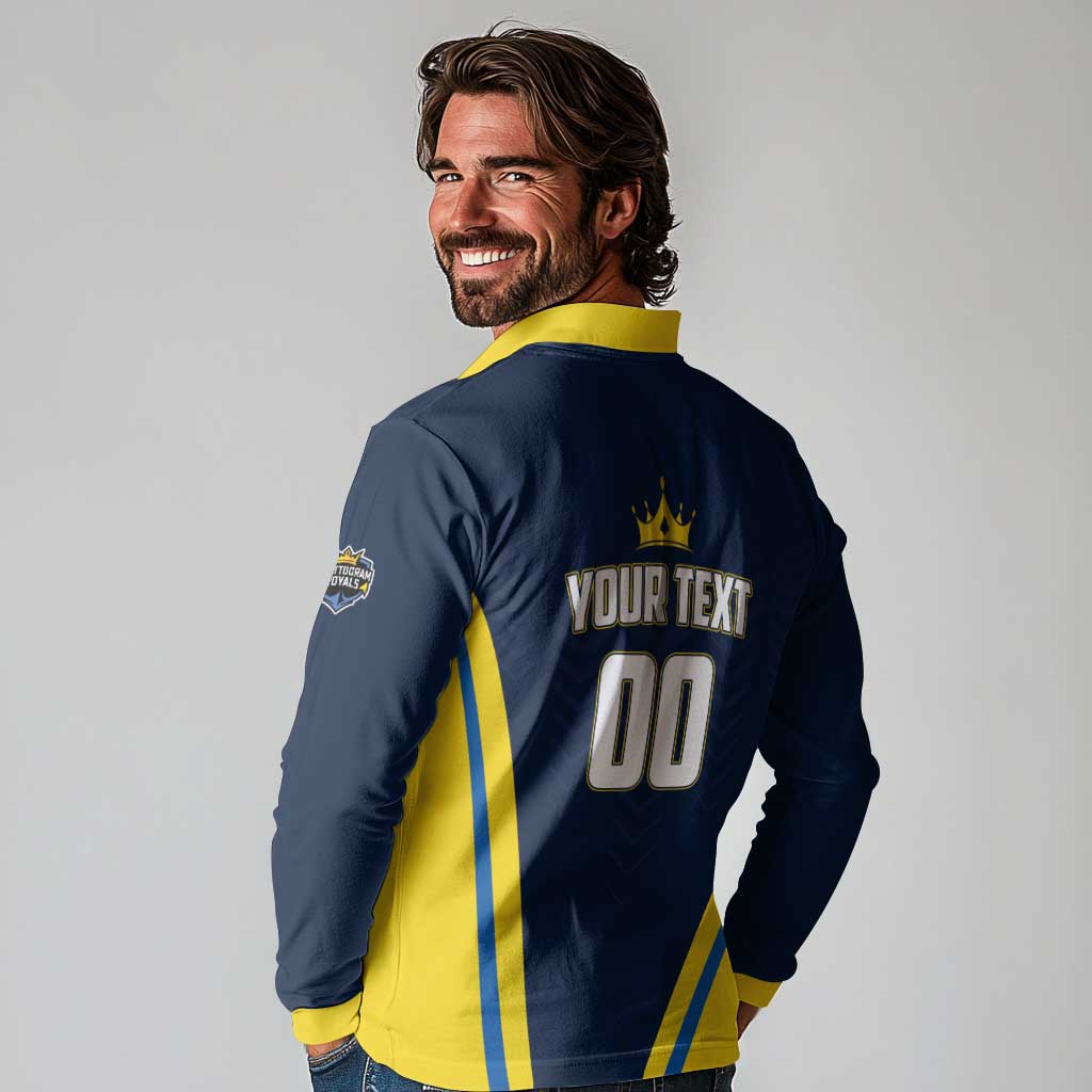 Custom Chattogram Cricket Royals Long Sleeve Polo Shirt Passion Power Purpose - Wonder Print Shop