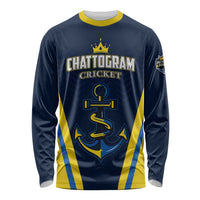 Custom Chattogram Cricket Royals Long Sleeve Shirt Passion Power Purpose - Wonder Print Shop