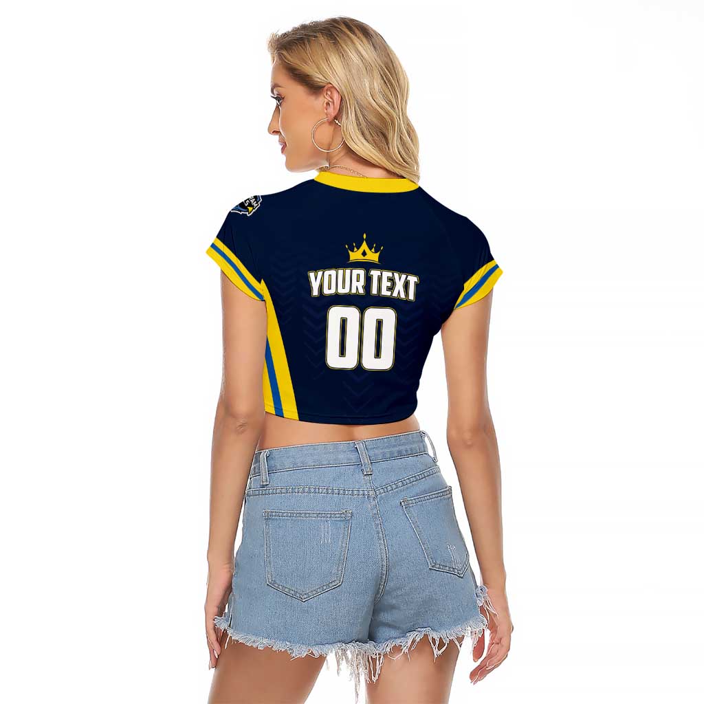 Custom Chattogram Cricket Royals Raglan Cropped T Shirt Passion Power Purpose - Wonder Print Shop