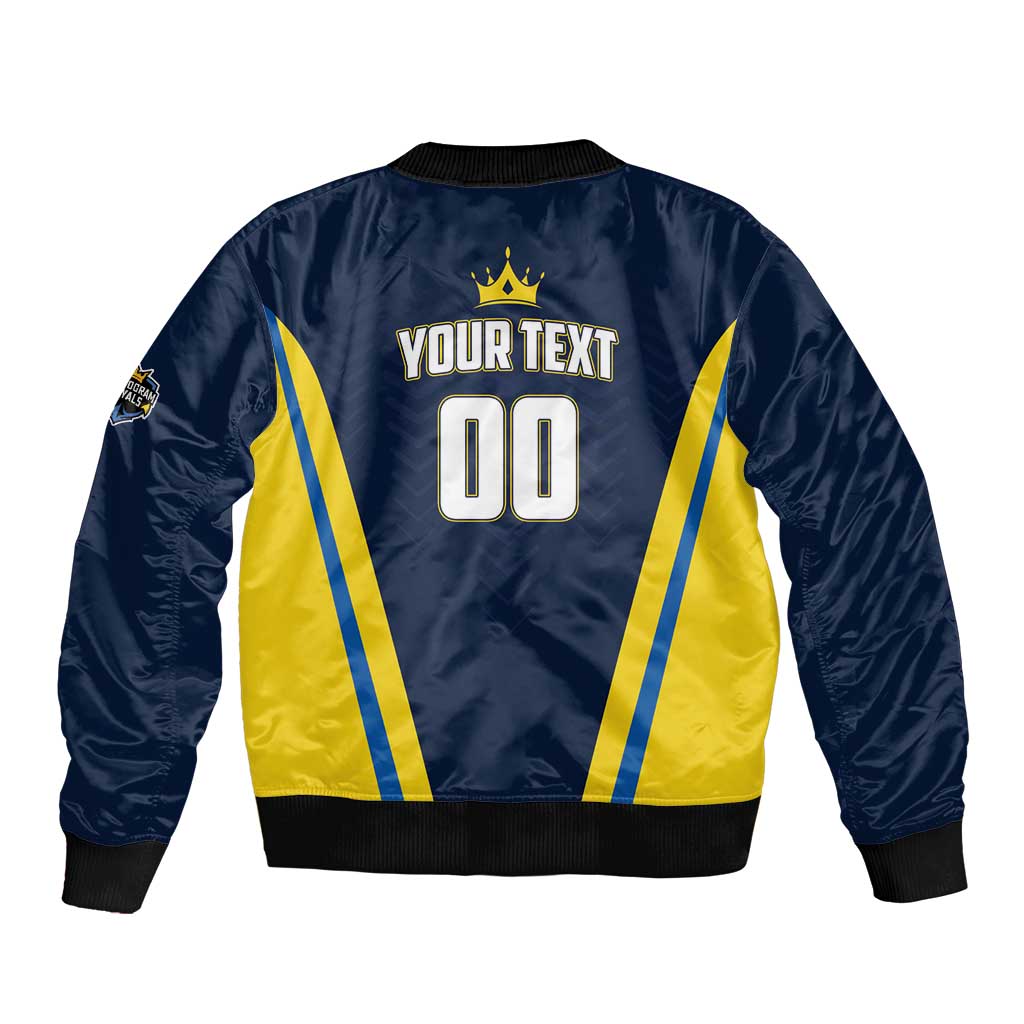 Custom Chattogram Cricket Royals Sleeve Zip Bomber Jacket Passion Power Purpose - Wonder Print Shop