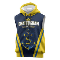 Custom Chattogram Cricket Royals Sleeveless Hoodie Passion Power Purpose - Wonder Print Shop