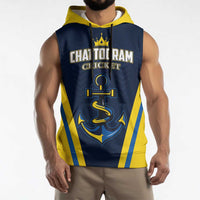 Custom Chattogram Cricket Royals Sleeveless Hoodie Passion Power Purpose - Wonder Print Shop