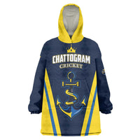 Custom Chattogram Cricket Royals Wearable Blanket Hoodie Passion Power Purpose - Wonder Print Shop