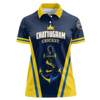 Custom Chattogram Cricket Royals Women Polo Shirt Passion Power Purpose - Wonder Print Shop