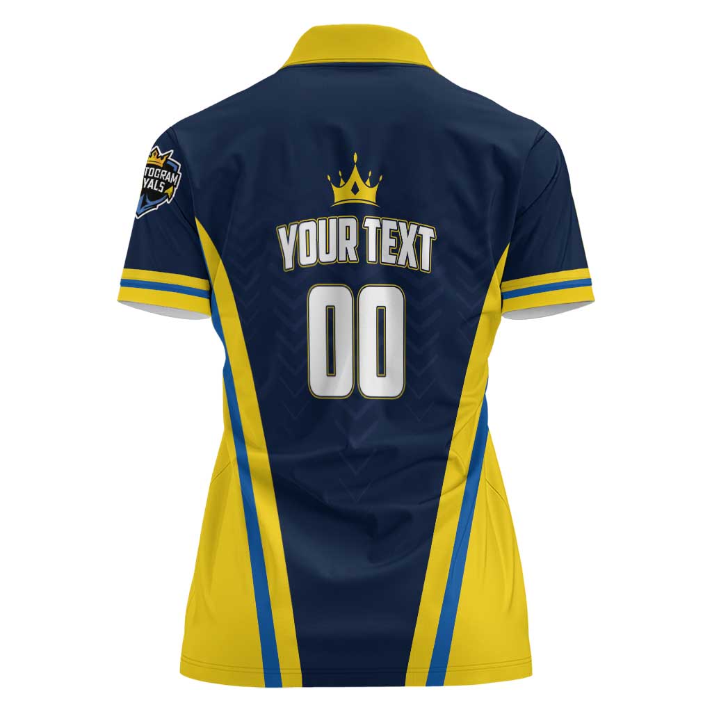 Custom Chattogram Cricket Royals Women Polo Shirt Passion Power Purpose - Wonder Print Shop
