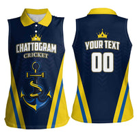Custom Chattogram Cricket Royals Women Sleeveless Polo Shirt Passion Power Purpose - Wonder Print Shop