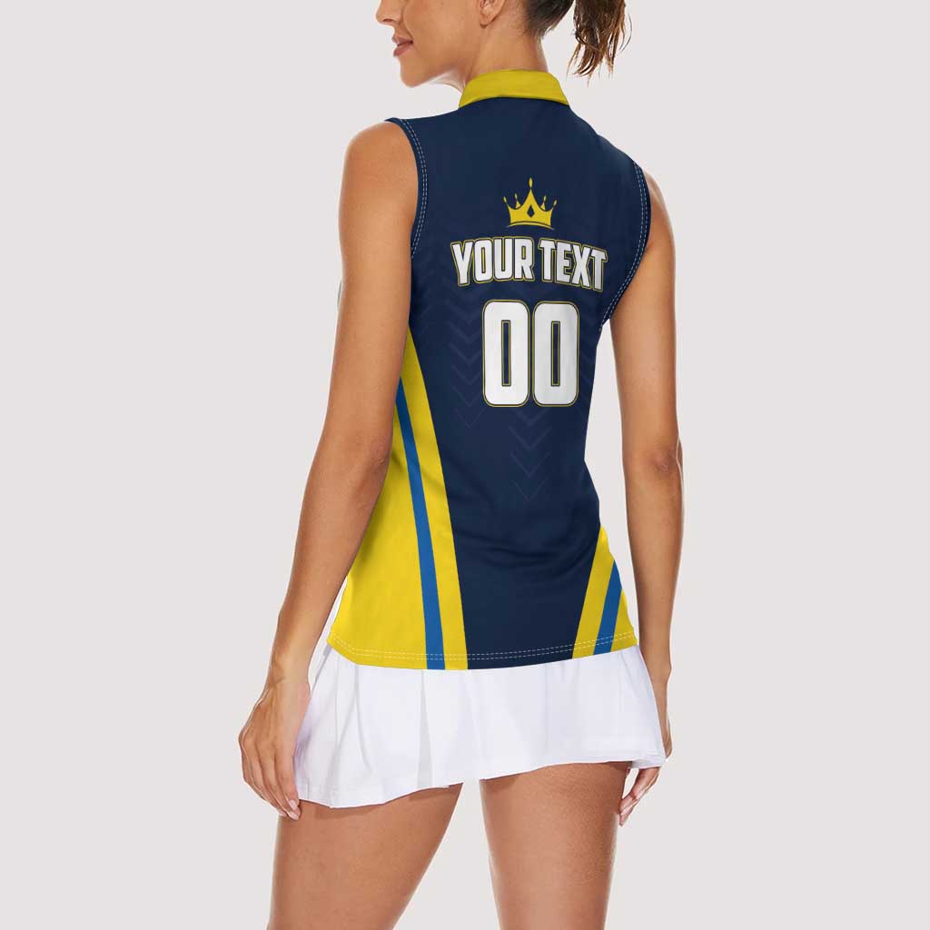 Custom Chattogram Cricket Royals Women Sleeveless Polo Shirt Passion Power Purpose - Wonder Print Shop