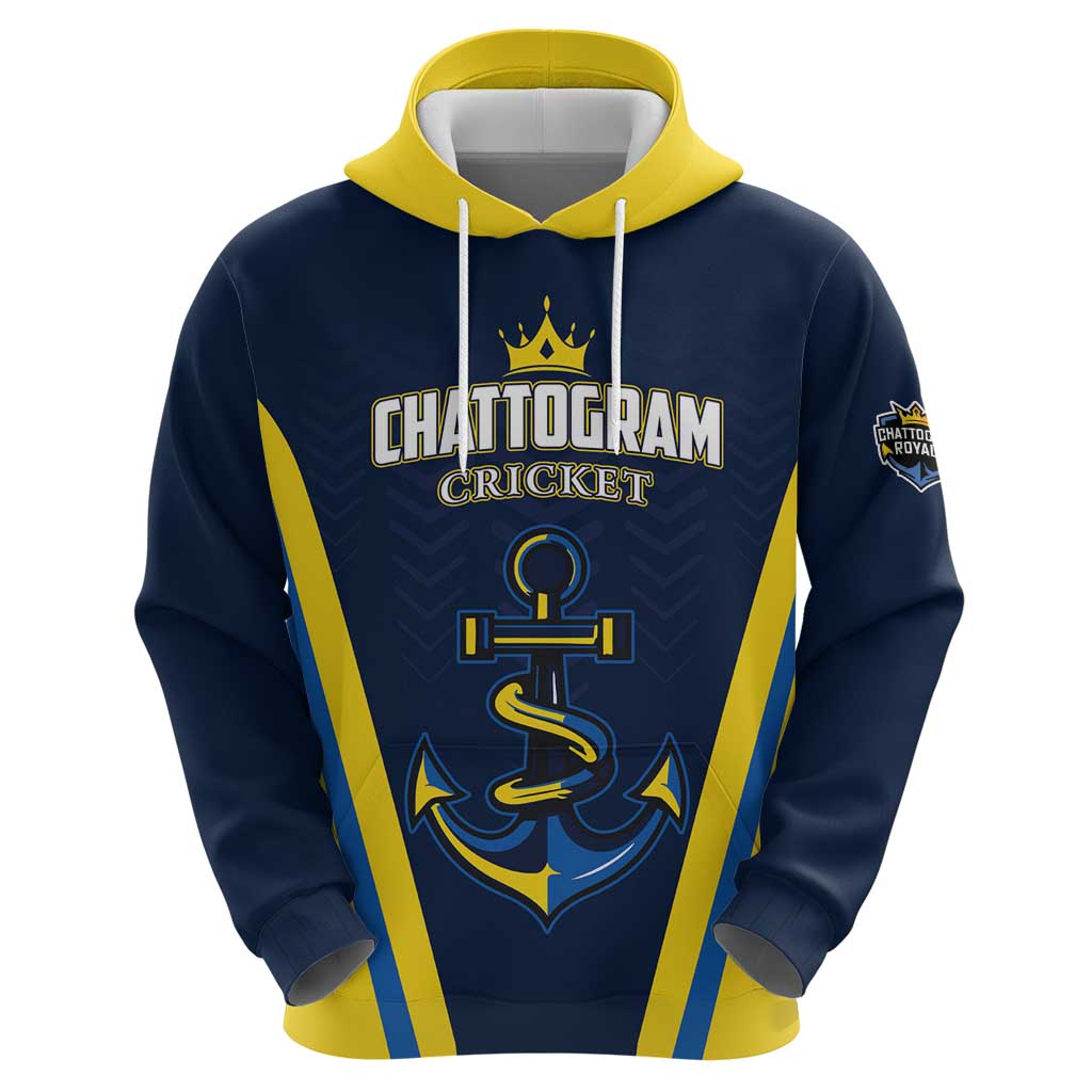 Custom Chattogram Cricket Royals Zip Hoodie Passion Power Purpose - Wonder Print Shop