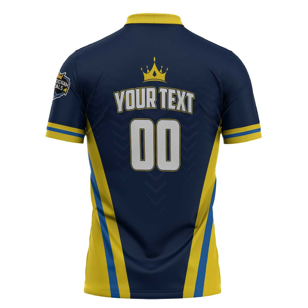 Custom Chattogram Cricket Royals Zipper Polo Shirt Passion Power Purpose - Wonder Print Shop