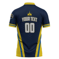 Custom Chattogram Cricket Royals Zipper Polo Shirt Passion Power Purpose - Wonder Print Shop