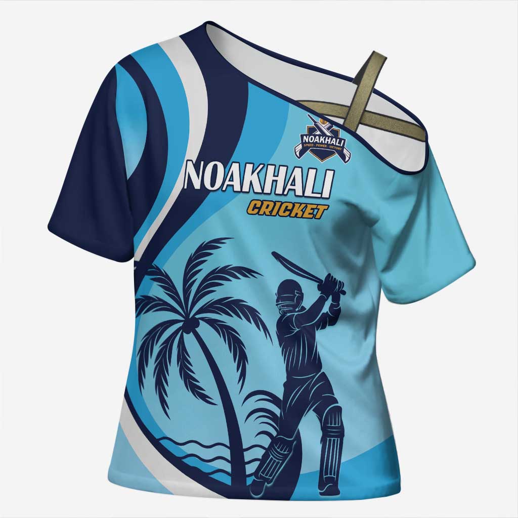 Custom Noakhali Cricket Express Cross Shoulder Shirt Speed Power Victory - Wonder Print Shop