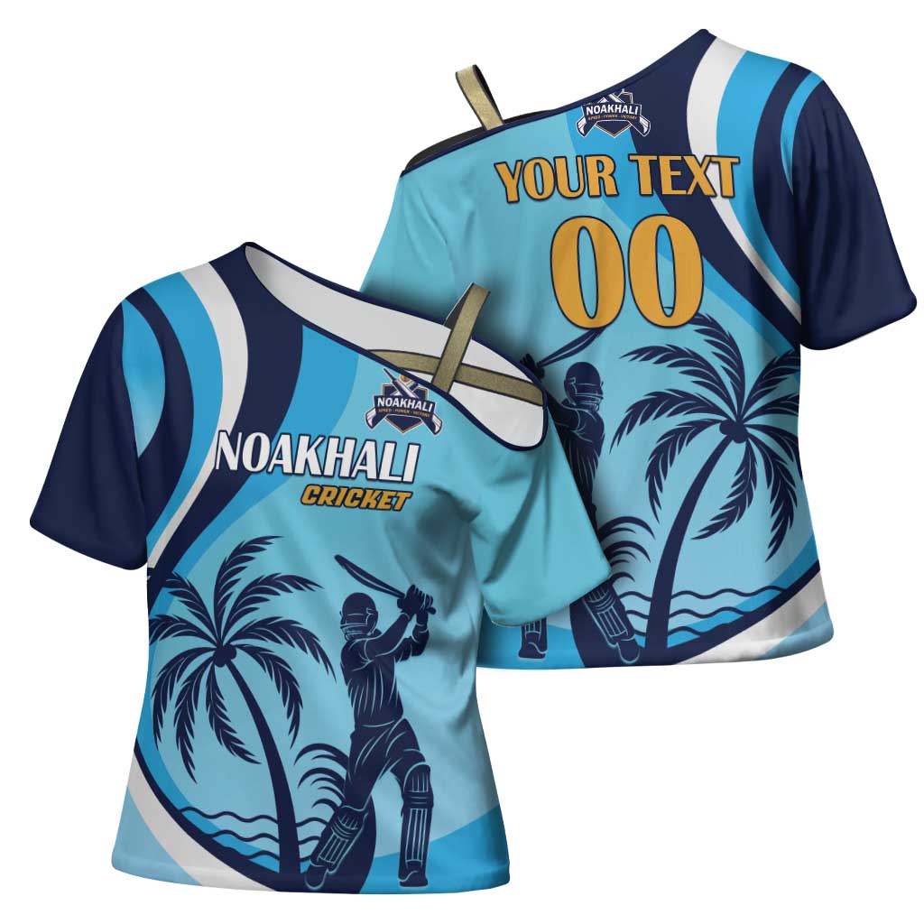 Custom Noakhali Cricket Express Cross Shoulder Shirt Speed Power Victory - Wonder Print Shop