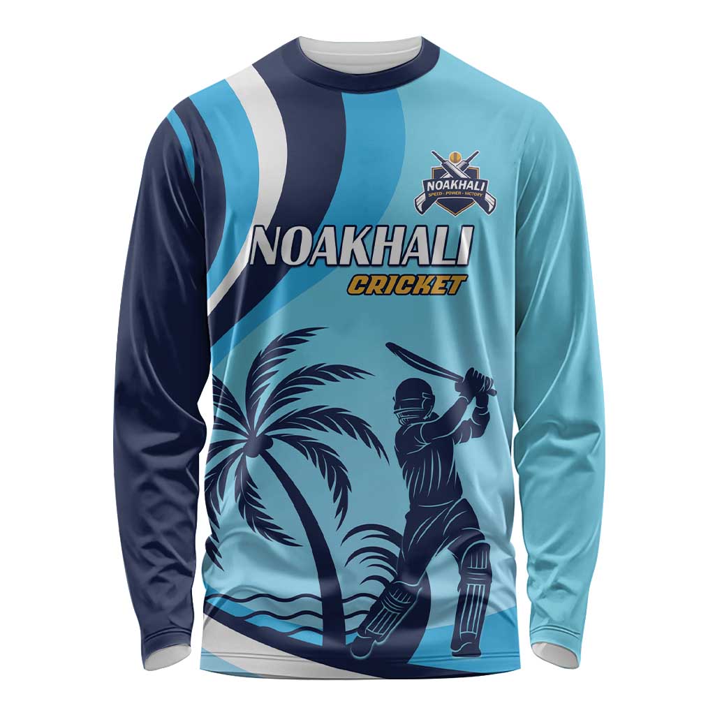 Custom Noakhali Cricket Express Long Sleeve Shirt Speed Power Victory - Wonder Print Shop