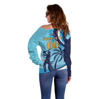 Custom Noakhali Cricket Express Off Shoulder Sweater Speed Power Victory - Wonder Print Shop