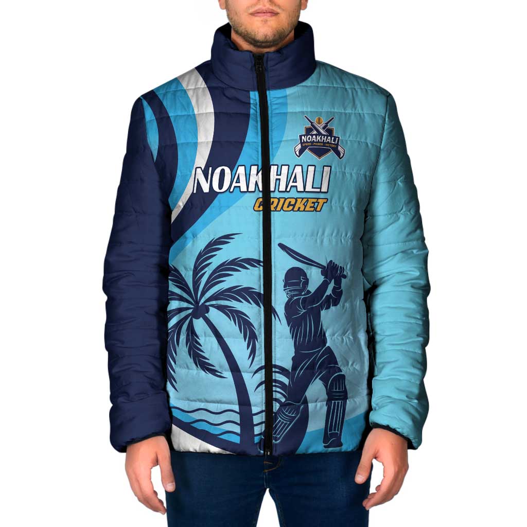 Custom Noakhali Cricket Express Padded Jacket Speed Power Victory - Wonder Print Shop