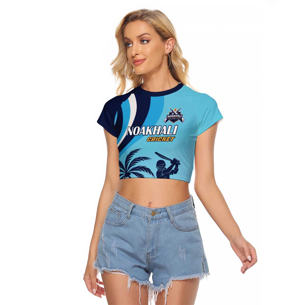 Custom Noakhali Cricket Express Raglan Cropped T Shirt Speed Power Victory - Wonder Print Shop
