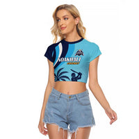 Custom Noakhali Cricket Express Raglan Cropped T Shirt Speed Power Victory - Wonder Print Shop