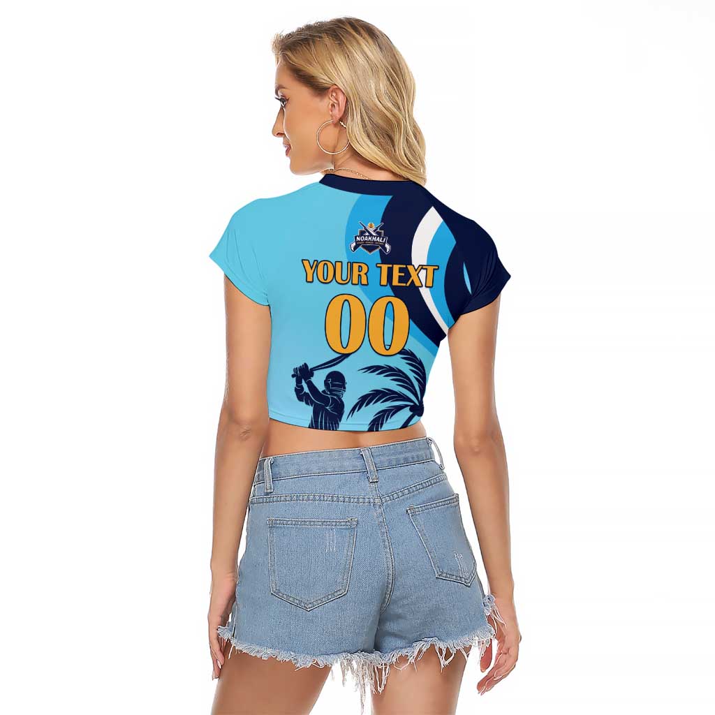 Custom Noakhali Cricket Express Raglan Cropped T Shirt Speed Power Victory - Wonder Print Shop