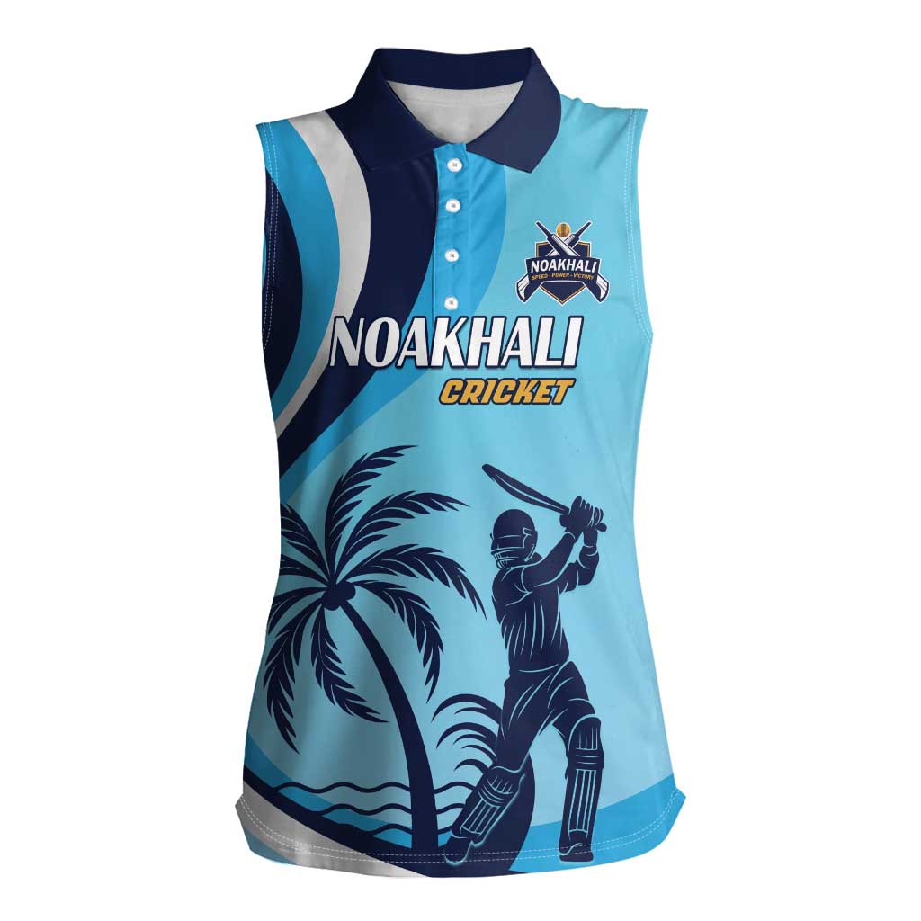 Custom Noakhali Cricket Express Women Sleeveless Polo Shirt Speed Power Victory - Wonder Print Shop