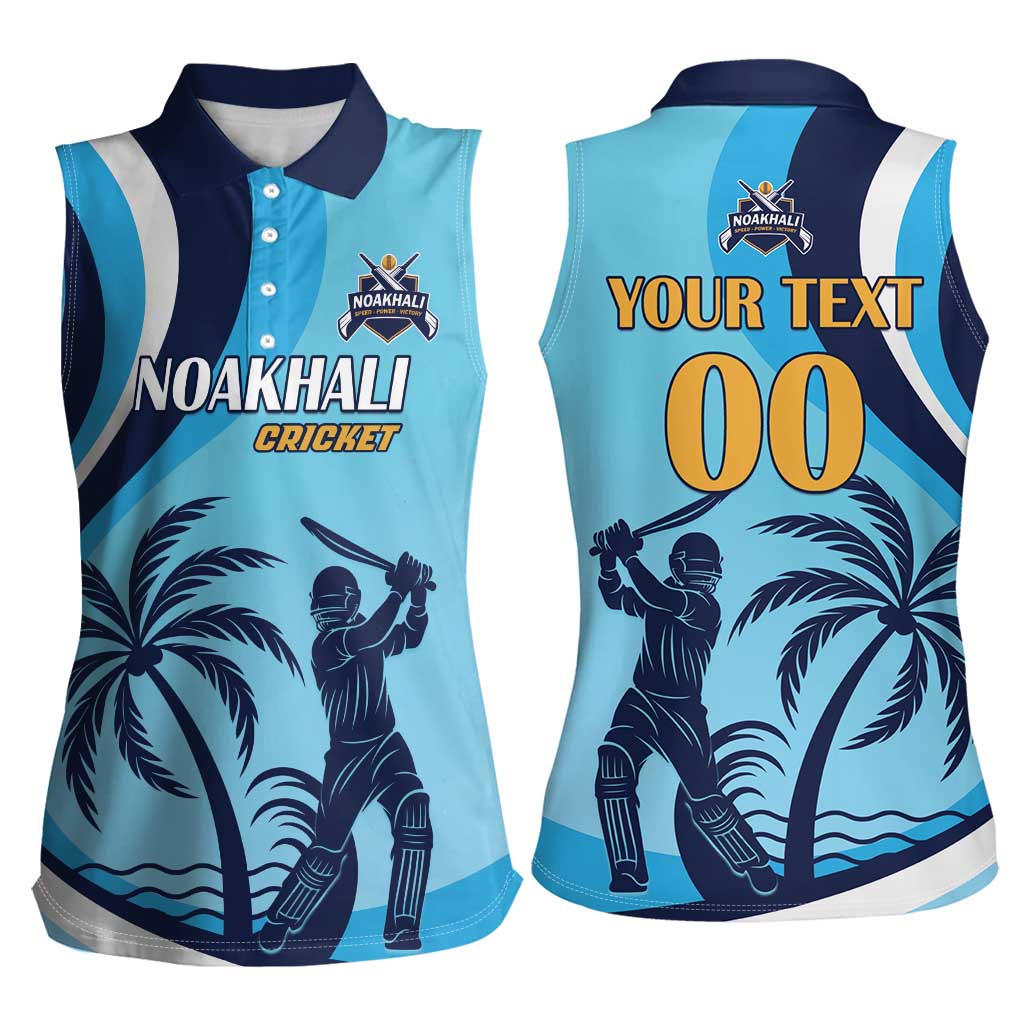 Custom Noakhali Cricket Express Women Sleeveless Polo Shirt Speed Power Victory - Wonder Print Shop