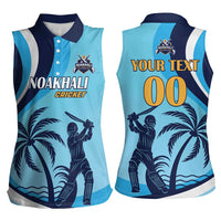 Custom Noakhali Cricket Express Women Sleeveless Polo Shirt Speed Power Victory - Wonder Print Shop