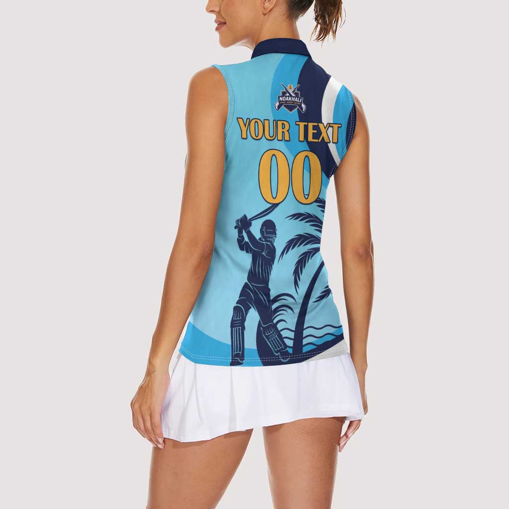 Custom Noakhali Cricket Express Women Sleeveless Polo Shirt Speed Power Victory - Wonder Print Shop