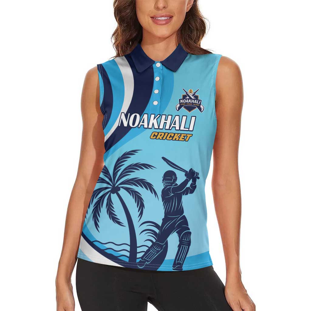 Custom Noakhali Cricket Express Women Sleeveless Polo Shirt Speed Power Victory - Wonder Print Shop