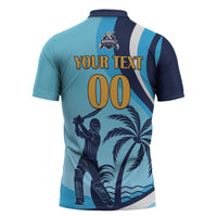 Custom Noakhali Cricket Express Zipper Polo Shirt Speed Power Victory - Wonder Print Shop