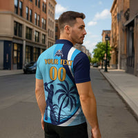 Custom Noakhali Cricket Express Zipper Polo Shirt Speed Power Victory - Wonder Print Shop