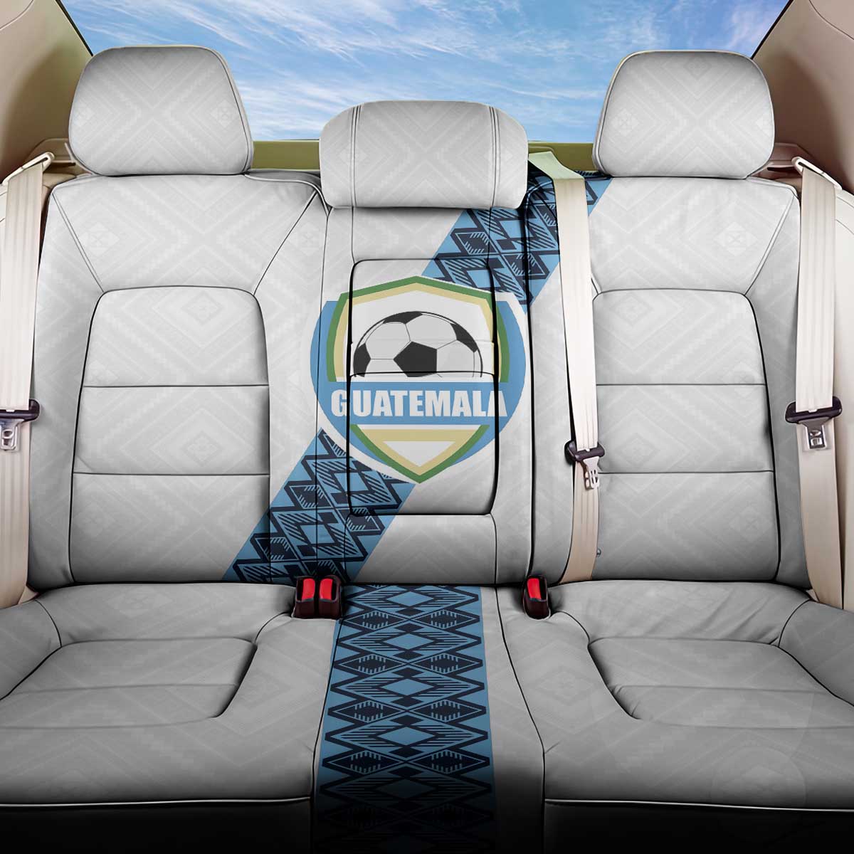 Guatemala Football Back Car Seat Cover La Azul y Blanco Come On