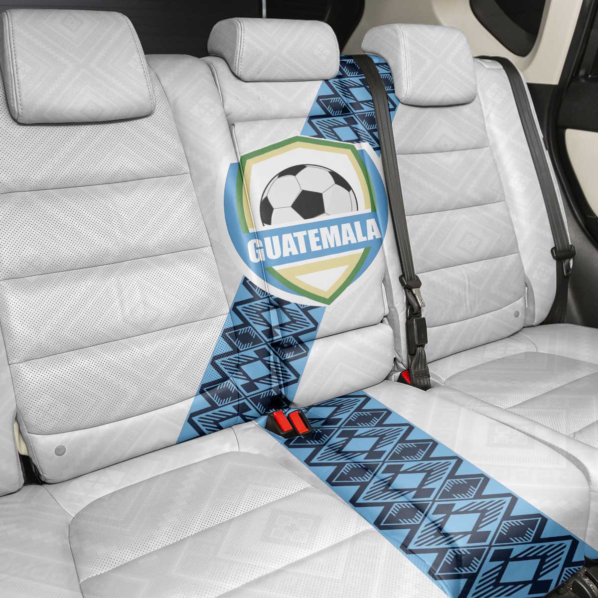 Guatemala Football Back Car Seat Cover La Azul y Blanco Come On