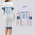 Custom Guatemala Football Couples Matching Long Sleeve Bodycon Dress and Long Sleeve Button Shirt La Azul y Blanco Come On