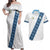 Custom Guatemala Football Couples Matching Off Shoulder Maxi Dress and Hawaiian Shirt La Azul y Blanco Come On