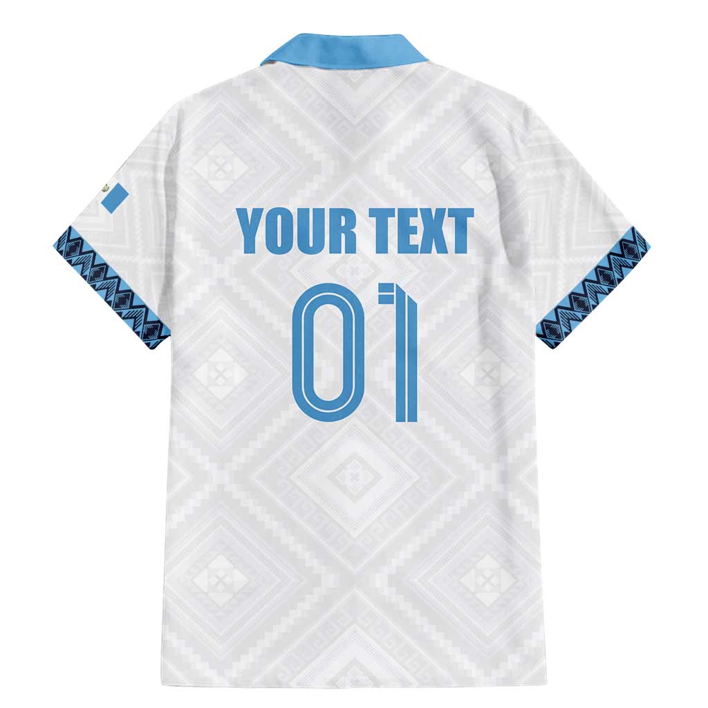 Custom Guatemala Football Family Matching Mermaid Dress and Hawaiian Shirt La Azul y Blanco Come On