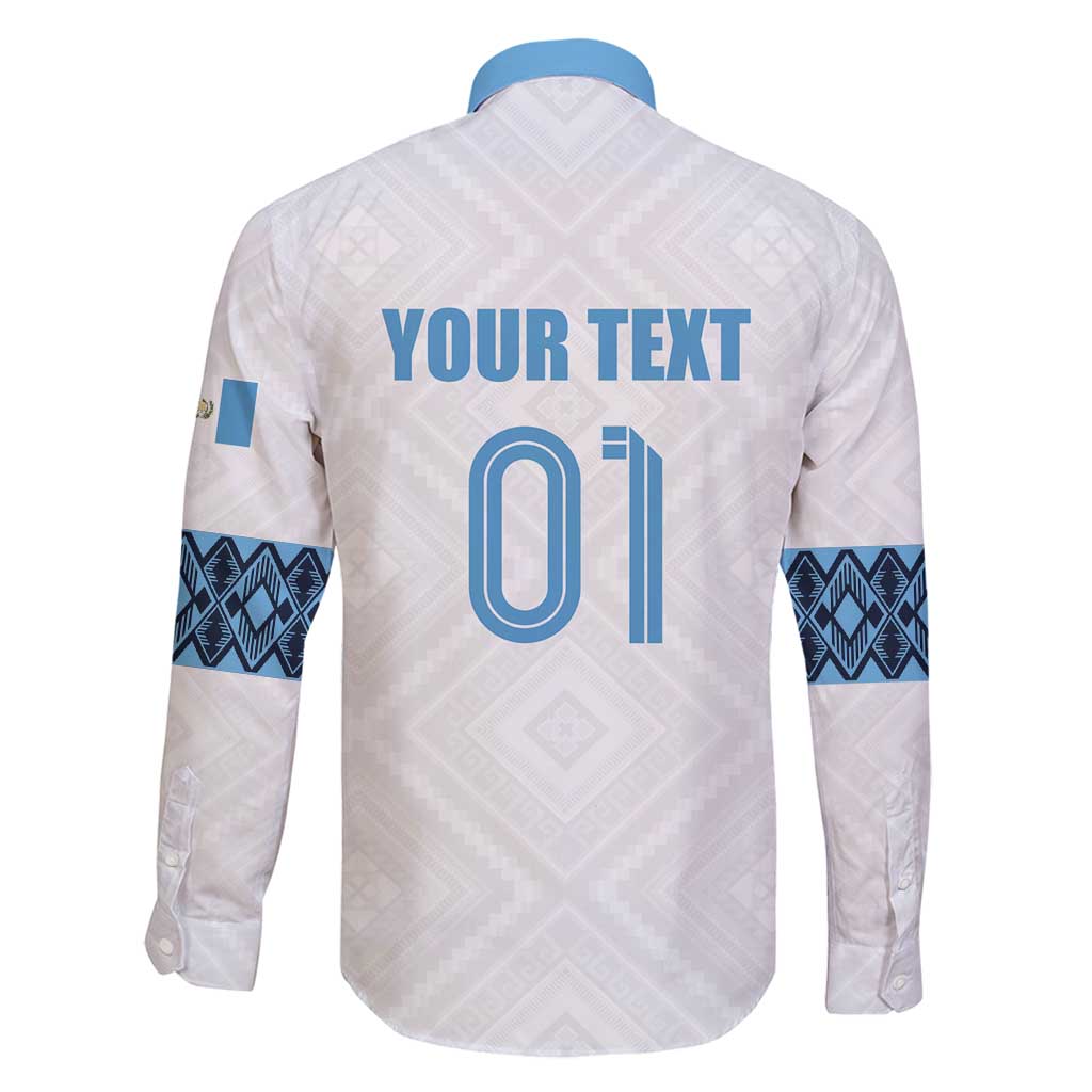 Custom Guatemala Football Family Matching Off Shoulder Maxi Dress and Hawaiian Shirt La Azul y Blanco Come On