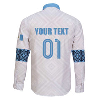 Custom Guatemala Football Family Matching Short Sleeve Bodycon Dress and Hawaiian Shirt La Azul y Blanco Come On