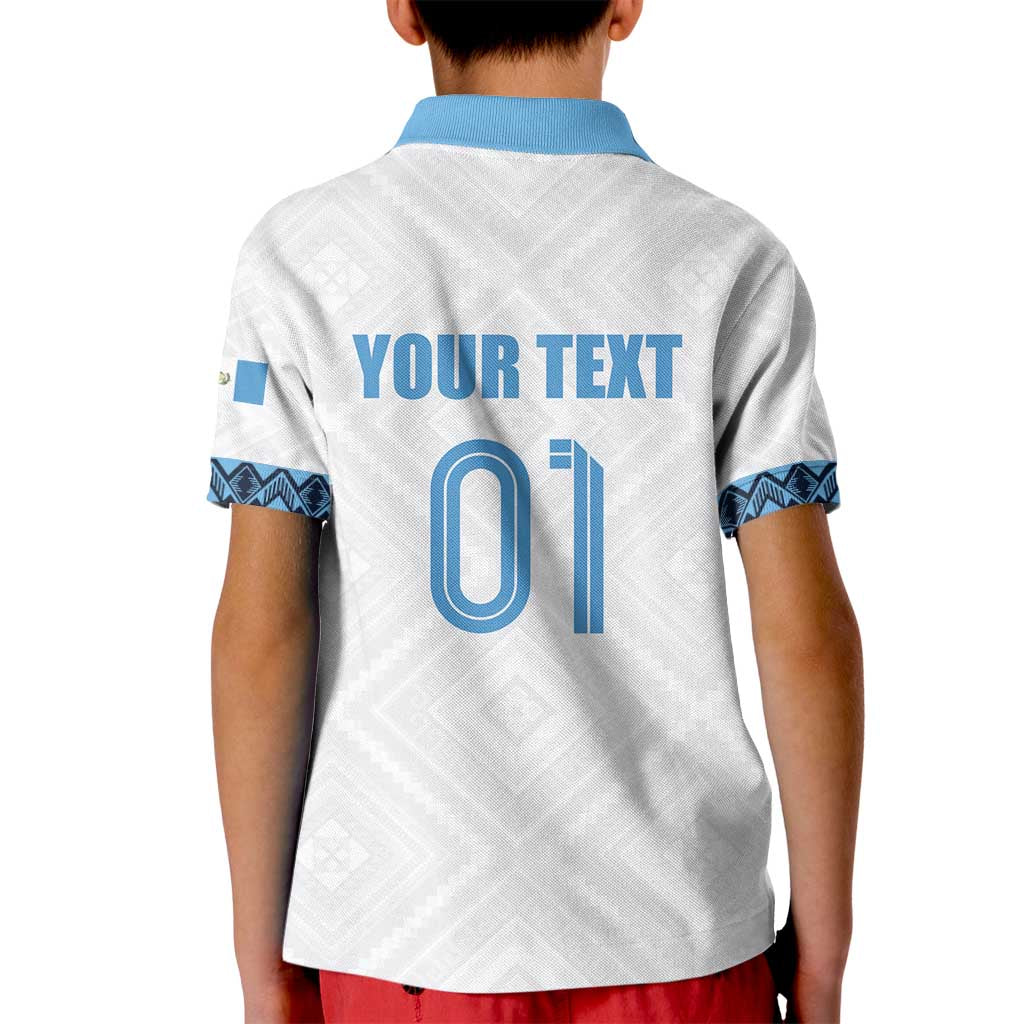 Custom Guatemala Football Kid Polo Shirt La Azul y Blanco Come On