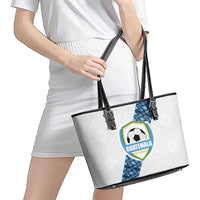 Guatemala Football Leather Tote Bag La Azul y Blanco Come On