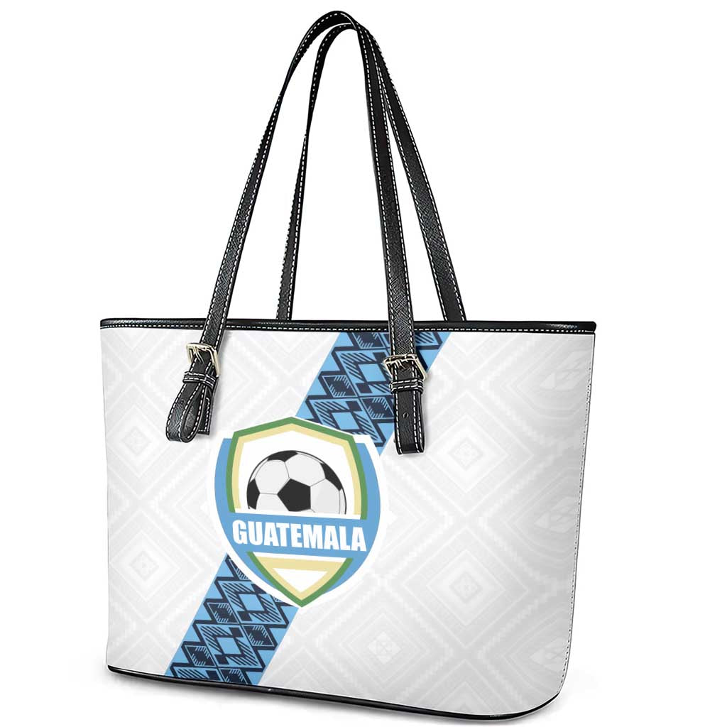 Guatemala Football Leather Tote Bag La Azul y Blanco Come On