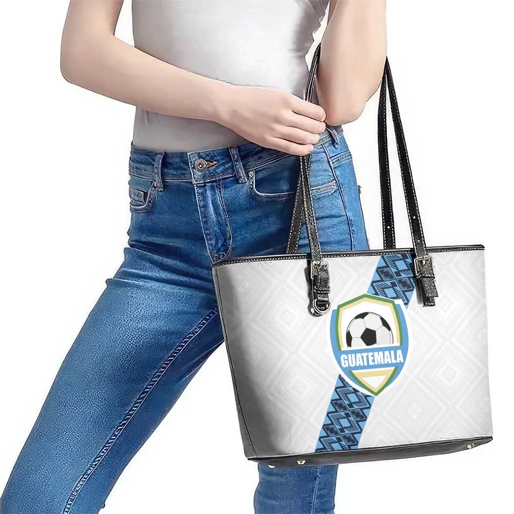 Guatemala Football Leather Tote Bag La Azul y Blanco Come On