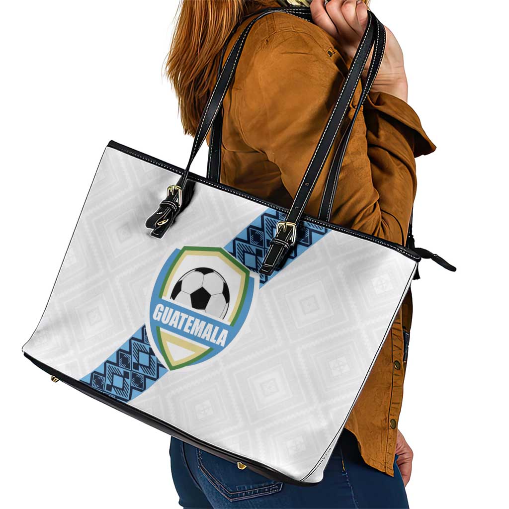 Guatemala Football Leather Tote Bag La Azul y Blanco Come On