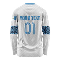 Custom Guatemala Football Long Sleeve Shirt La Azul y Blanco Come On