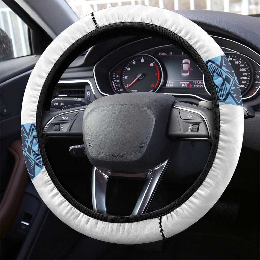 Guatemala Football Steering Wheel Cover La Azul y Blanco Come On