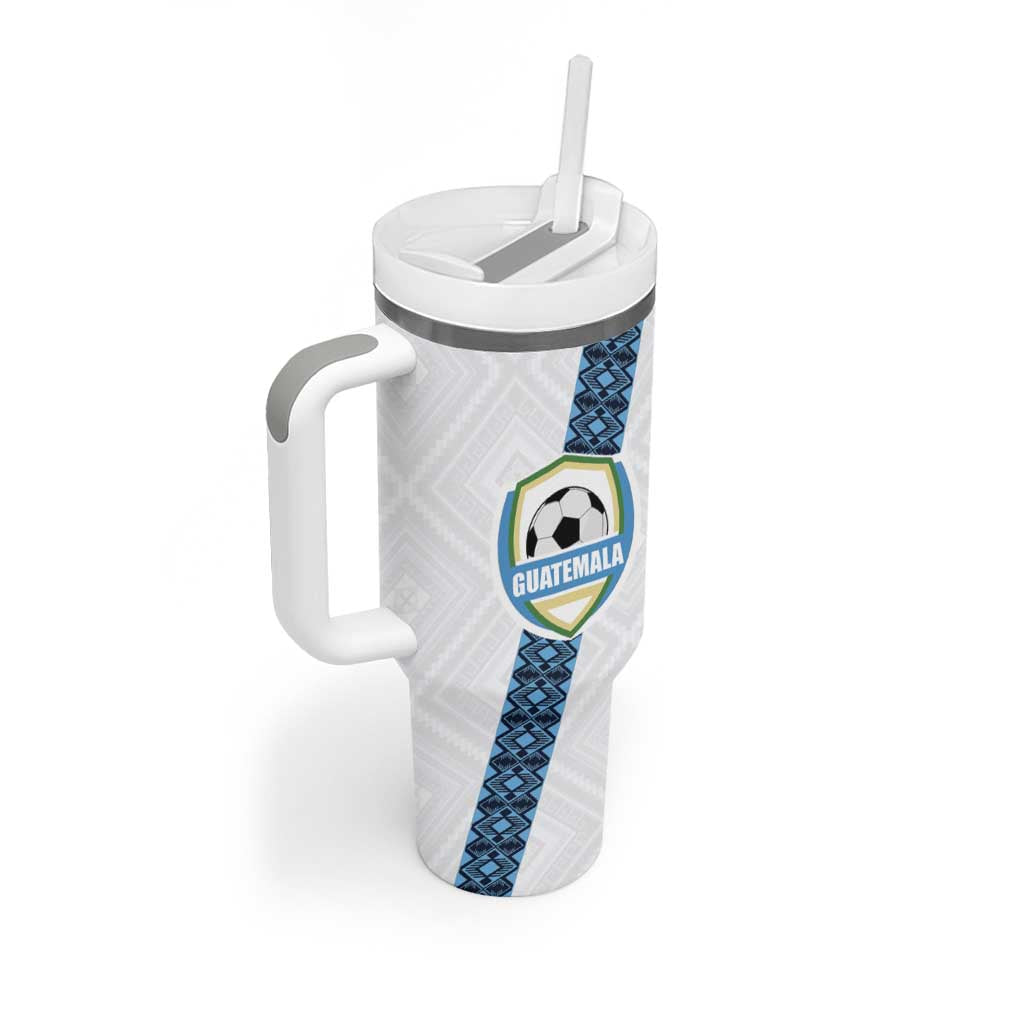 Custom Guatemala Football Tumbler With Handle La Azul y Blanco Come On
