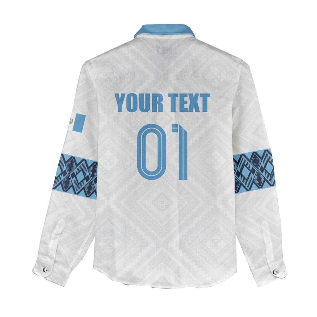 Custom Guatemala Football Women Casual Shirt La Azul y Blanco Come On