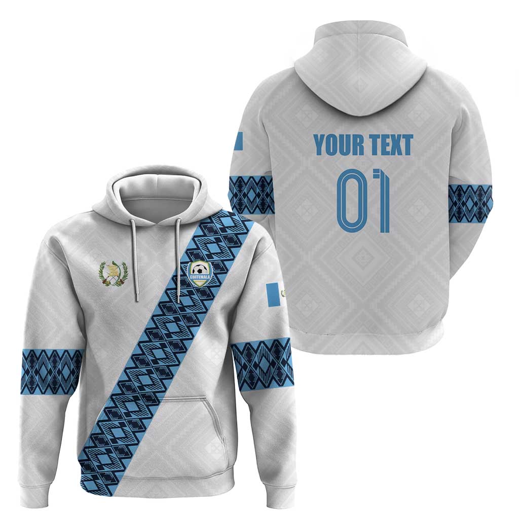 Custom Guatemala Football Zip Hoodie La Azul y Blanco Come On