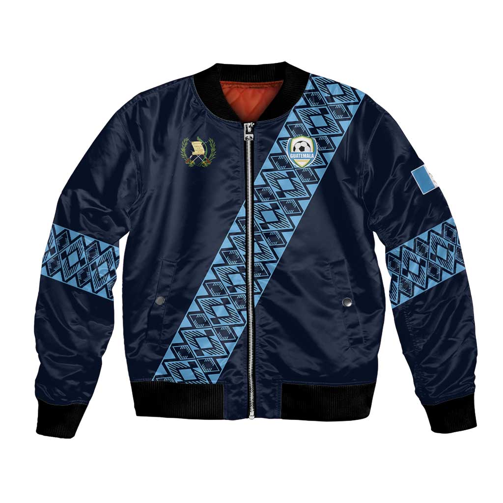 Custom Guatemala Football Bomber Jacket Vamos Los Chapines