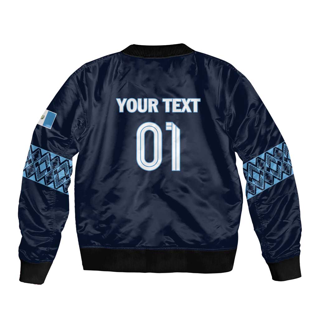 Custom Guatemala Football Bomber Jacket Vamos Los Chapines